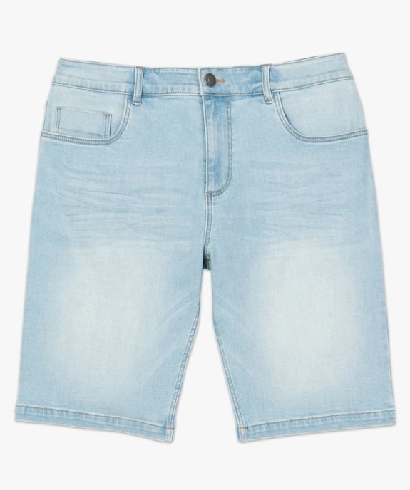 Bermuda homme en jean contenant des matières recyclées vue4 - GEMO 4G HOMME - GEMO