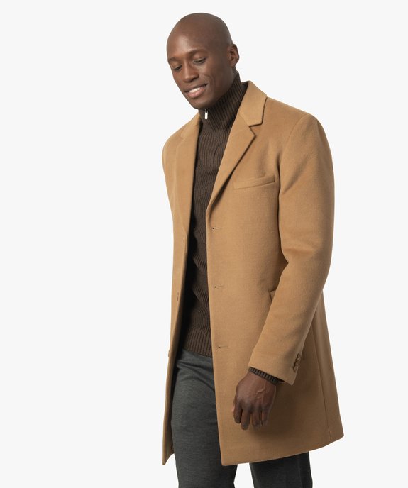 Manteau court homme effet drap de laine vue1 - GEMO (HOMME) - GEMO