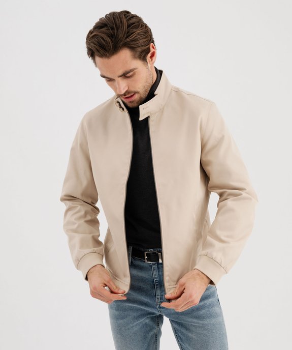 Veste courte unie en matière déperlante homme vue1 - GEMO (HOMME) - GEMO