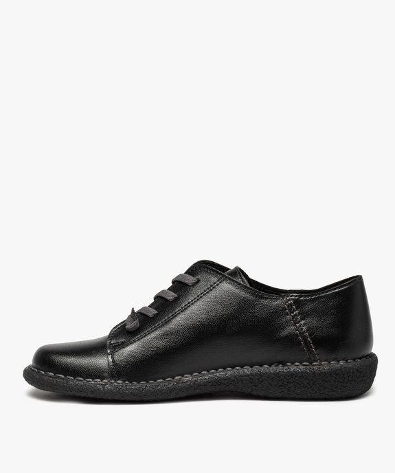 Derbies femme confort unis à lacets élastiques - Taneo vue3 - TANEO - GEMO