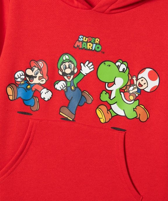 Sweat garçon à capuche avec motif - Super Mario vue2 - MARIO - GEMO