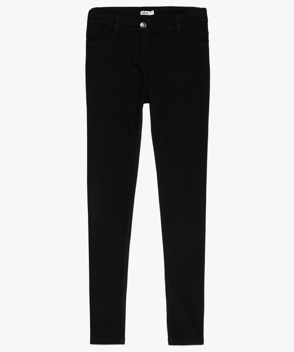 Pantalon fille uni coupe slim 5 poches vue2 - GEMO (JUNIOR) - GEMO