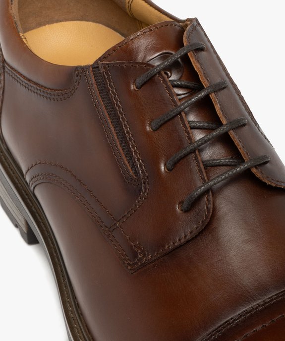 Derbies homme confort dessus en cuir avec bout droit perforé - Pierre Cardin D vue6 - PIERRE CARDIN CONFORT - GEMO