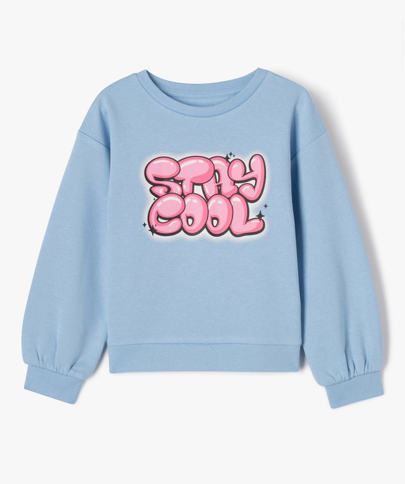 Sweat molletonné avec motif fille vue1 - GEMO (ENFANT) - GEMO