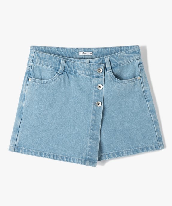 Jupe short fille en denim vue1 - GEMO 4G FILLE - GEMO