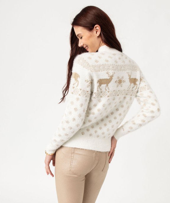 Pull de Noël pailleté en maille poilue femme vue4 - GEMO(FEMME PAP) - GEMO