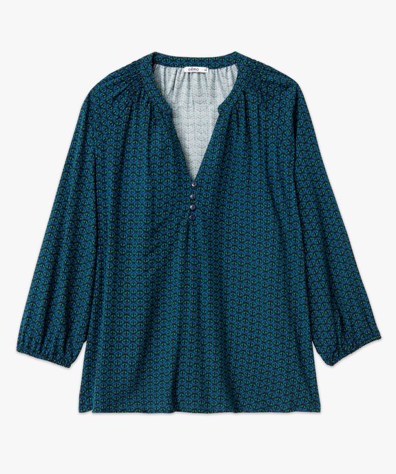 Blouse fluide imprimée à manches 3/4 femme vue4 - GEMO 4G FEMME - GEMO