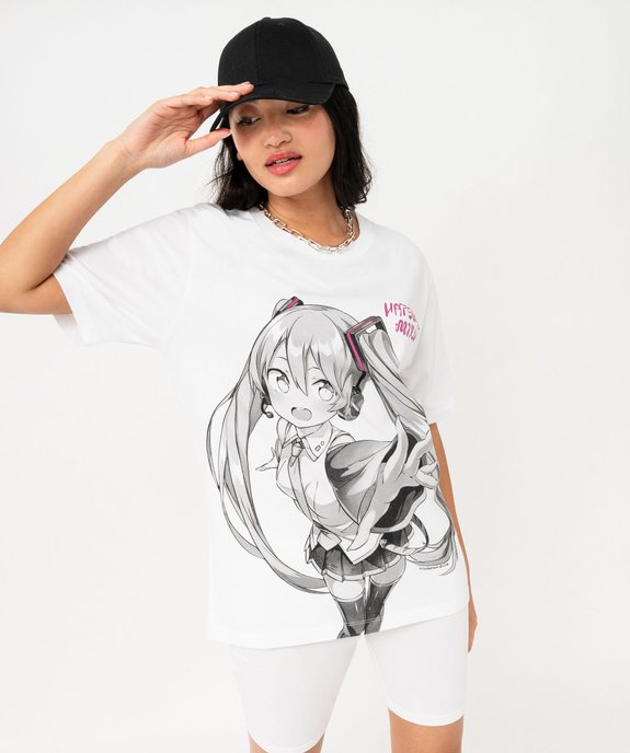 Tee-shirt manches courtes oversize avec motif manga femme - Hatsune Miku vue1 - HATSUNE MIKU - GEMO