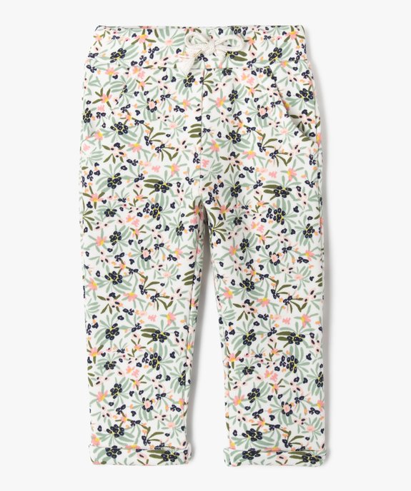 Pantalon imprimé en maille intérieur chaud bébé fille - LuluCastagnette vue1 - LULUCASTAGNETTE - GEMO