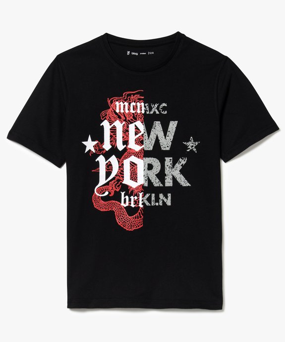 Tee-shirt manches courtes imprimé « New York » vue1 - GEMO (JUNIOR) - GEMO