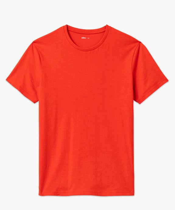 Tee-shirt à manches courtes et col rond homme vue4 - GEMO 4G HOMME - GEMO