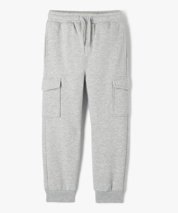 Pantalon de jogging molletonné avec poches à rabat garçon vue1 - GEMO (ENFANT) - GEMO