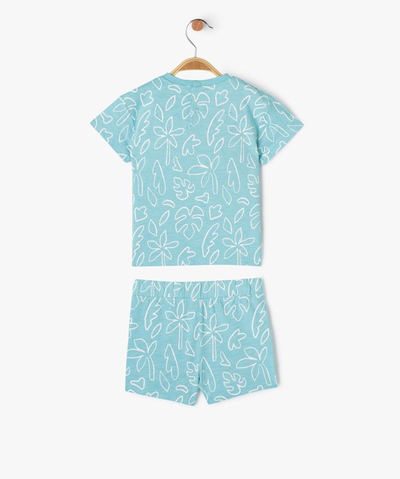 Ensemble short + tee-shirt manches courtes imprimés bébé garçon vue3 - GEMO(BEBE DEBT) - GEMO