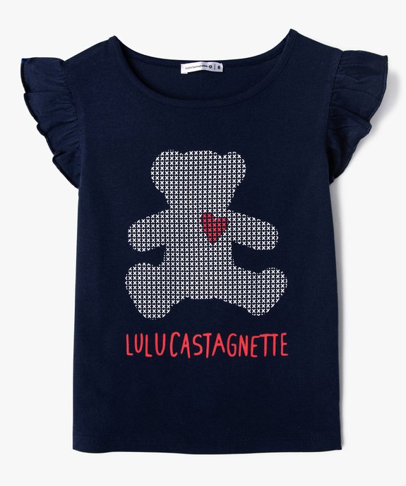 Pyjashort imprimé à volant fille - LuluCastagnette vue2 - LULUCASTAGNETTE - GEMO