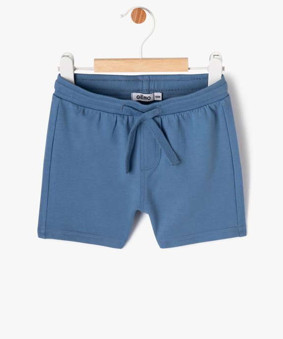 Short en maille avec ceinture bord-côte bébé garçon vue1 - GEMO(BEBE DEBT) - GEMO