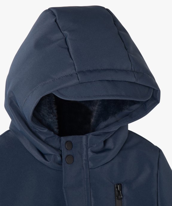 Parka à capuche avec doublure peluche bébé garçon vue2 - GEMO 4G BEBE - GEMO