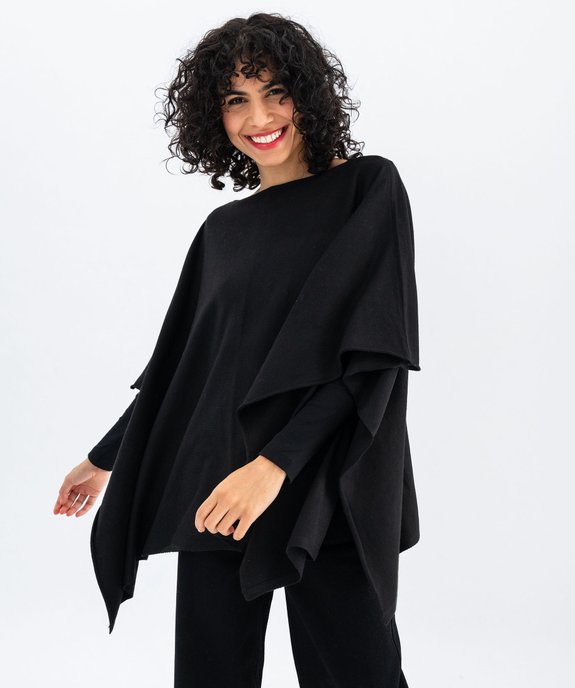 Poncho en maille douce femme vue1 - GEMO (ACCESS) - GEMO