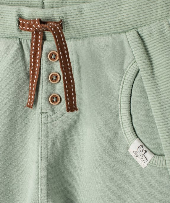 Pantalon de jogging bébé avec jeu de textures vue2 - GEMO(BEBE DEBT) - GEMO