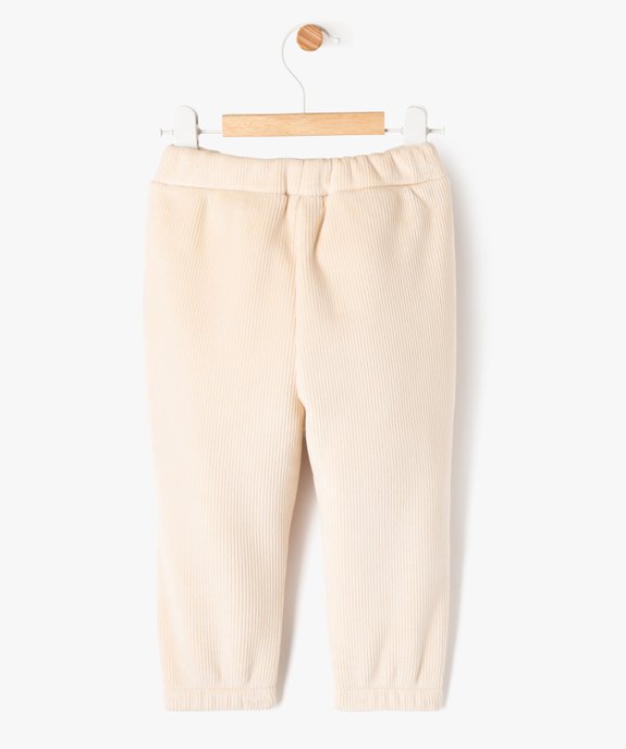 Pantalon en velours côtelé avec doublure polaire bébé vue4 - GEMO(BEBE DEBT) - GEMO