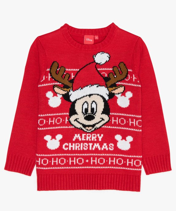 Pull de Noël garçon avec motif Mickey - Disney vue1 - MICKEY - GEMO