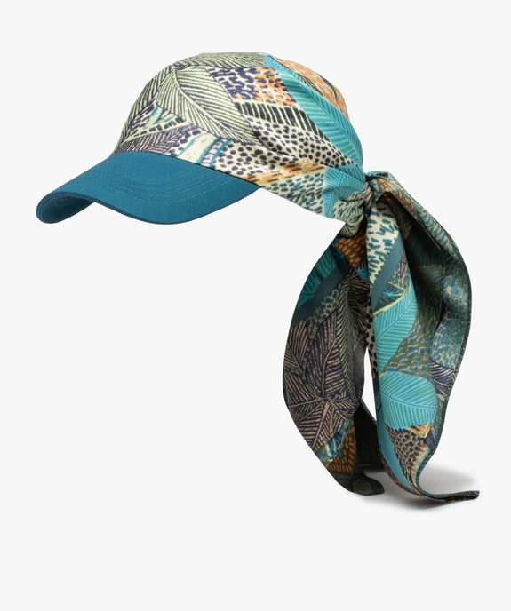 Foulard visière à motifs exotiques femme vue1 - GEMO 4G FEMME - GEMO