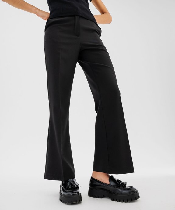 Pantalon de tailleur droit en maille fluide et extensible femme vue1 - GEMO(FEMME PAP) - GEMO