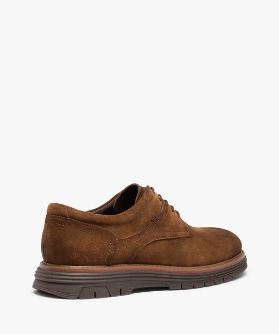 Derbies homme dessus cuir uni à lacets – Tanéo vue5 - TANEO - GEMO