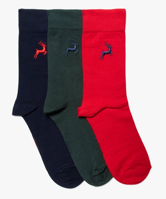 Chaussettes spéciales Noël homme dans coffret cadeau (lot de 3) vue2 - GEMO(HOMWR HOM) - GEMO