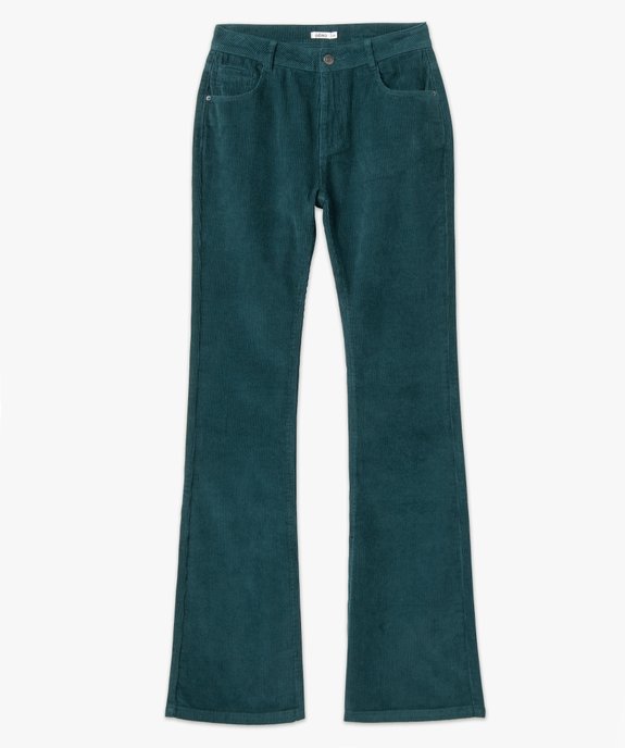 Pantalon femme en velours côtelé coupe Bootcut vue4 - GEMO(FEMME PAP) - GEMO