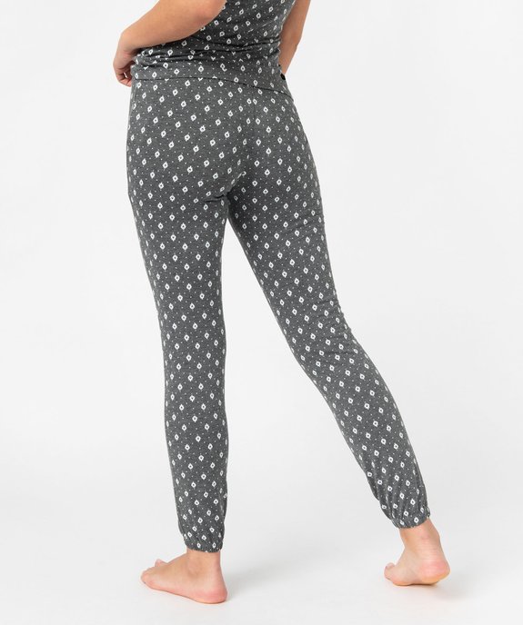 Pantalon de pyjama en maille fine avec bas resserré femme vue3 - GEMO 4G FEMME - GEMO