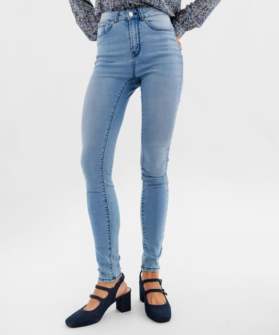 Jean skinny taille haute en denim stretch femme vue2 - GEMO 4G FEMME - GEMO