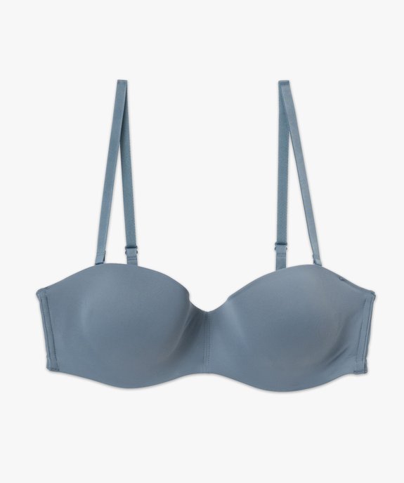  Soutien-gorge bandeau en microfibre avec bretelles muti-positions vue4 - GEMO 4G FEMME - GEMO