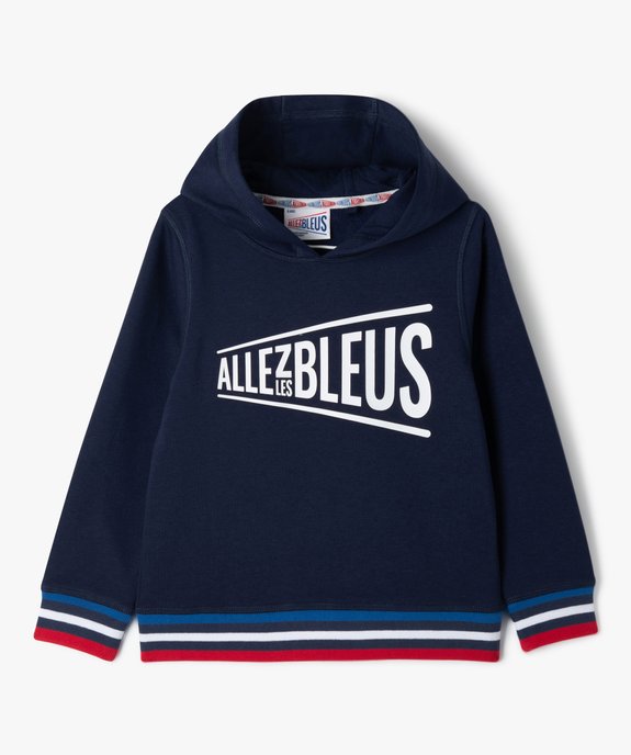 Sweat à capuche avec inscription garçon - Allez les bleus vue1 - ALLEZ LES BLEUS - GEMO