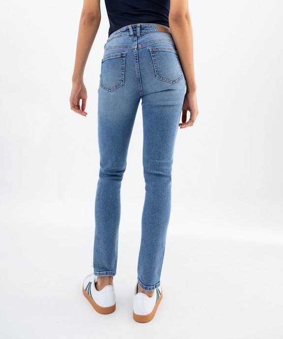 Jean slim taille normale en denim extensible femme vue3 - GEMO(FEMME PAP) - GEMO