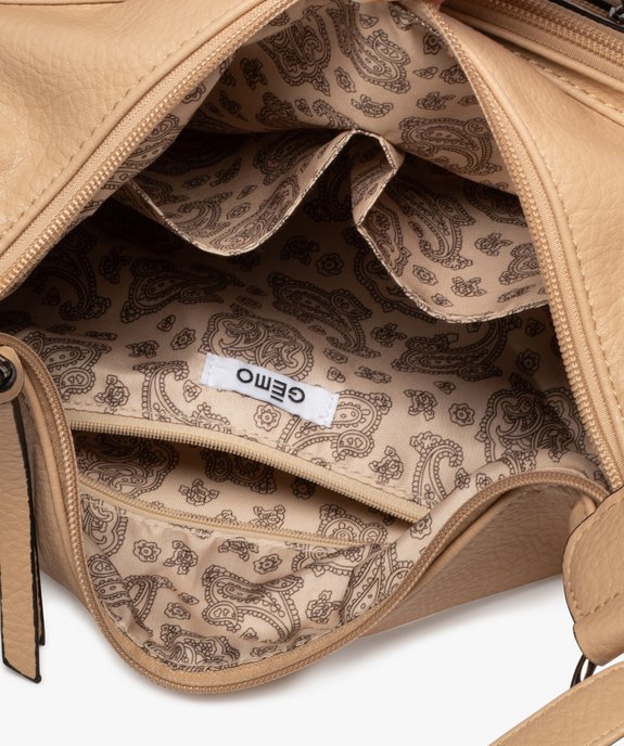 Sac besace à multiples poches zippées femme vue3 - GEMO (ACCESS) - GEMO