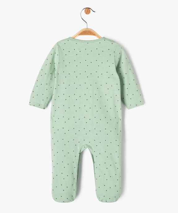 Pyjama dors-bien en coton avec motif lapin bébé garçon vue4 - GEMO 4G BEBE - GEMO