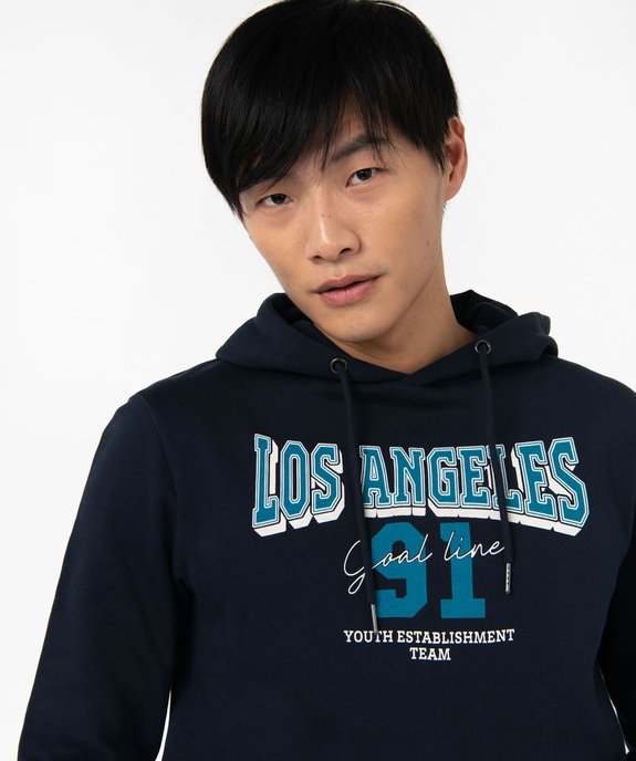 Sweat à capuche avec inscription Los Angeles homme vue2 - GEMO (HOMME) - GEMO