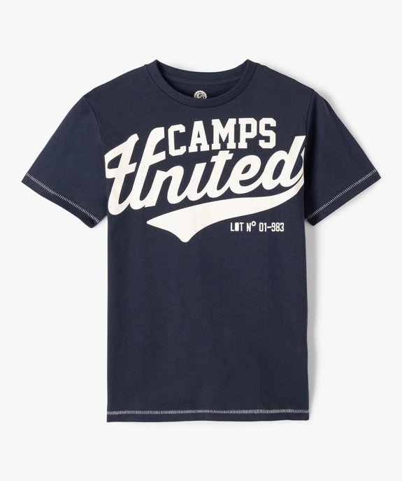 Tee-shirt avec inscription XXL garçon - Camps United vue2 - CAMPS UNITED - GEMO