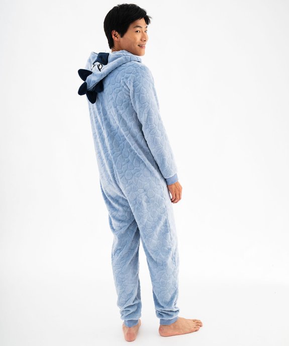 Combinaison pyjama à capuche en maille peluche motif dinosaure homme vue3 - GEMO(HOMWR HOM) - GEMO