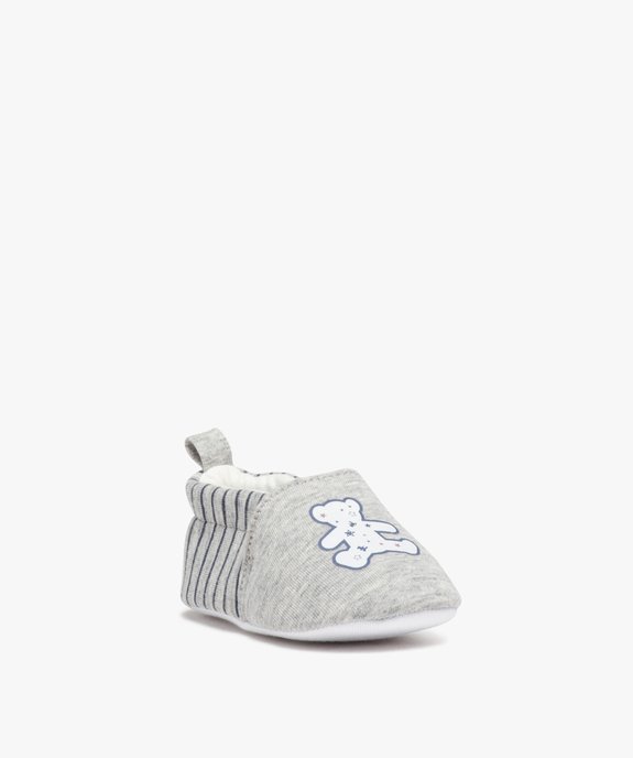 Chaussons de naissance bébé garçon rayés - LuluCastagnette vue2 - LULUCASTAGNETTE - GEMO