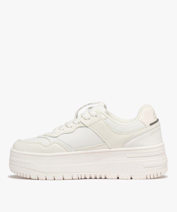 Baskets unies sur semelle plateforme femme - Ellesse vue3 - ELLESSE - GEMO