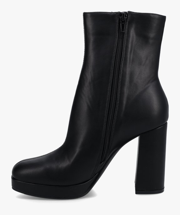 Boots femme unies à talon et bout carré – Claudia Ghizzani vue3 - SANS MARQUE - GEMO