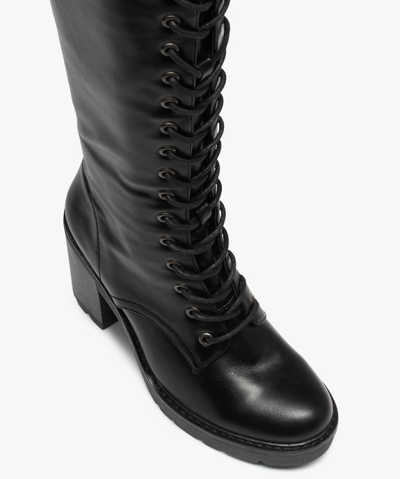 Bottes femme à talon et semelle crantée style rangers vue5 - GEMO(URBAIN) - GEMO