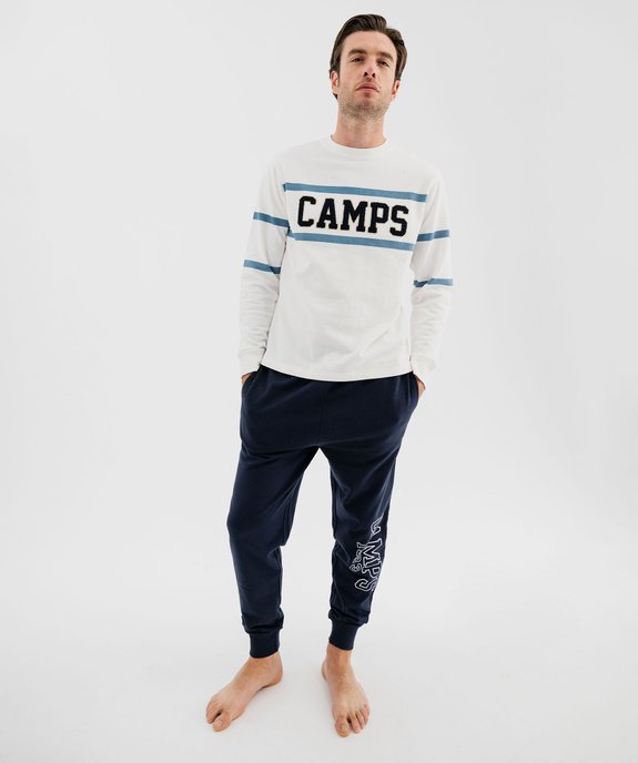 Pyjama chaud avec inscriptions homme - Camps United vue1 - CAMPS - GEMO