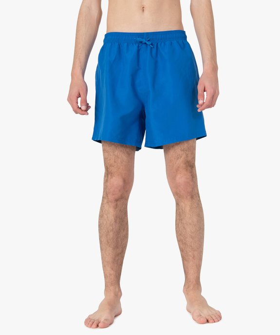 Short de bain homme uni vue1 - GEMO 4G HOMME - GEMO