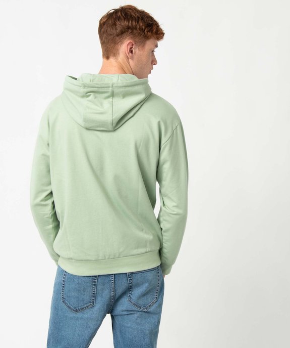 Sweat homme zippé à capuche intérieur bouclettes vue3 - GEMO (HOMME) - GEMO