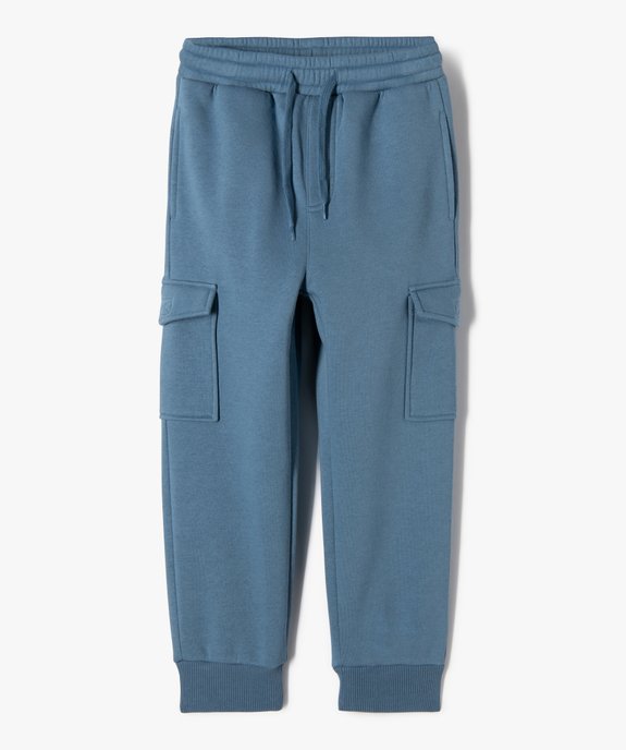 Pantalon de jogging molletonné avec poches à rabat garçon vue1 - GEMO (ENFANT) - GEMO