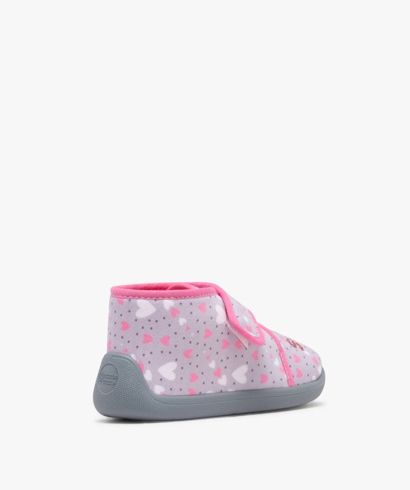 Chaussons bottillons motifs coeurs fermeture scratch fille vue4 - GEMO (ENFANT) - GEMO