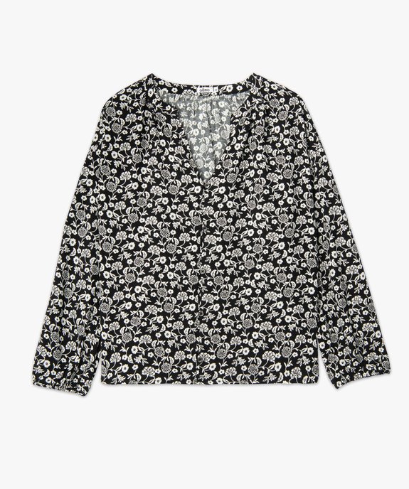 Blouse femme à manches longues à motifs fleuris vue4 - GEMO(FEMME PAP) - GEMO