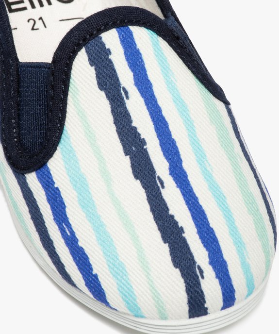 Chaussons bébé garçon en toile rayée vue6 - GEMO (ENFANT) - GEMO